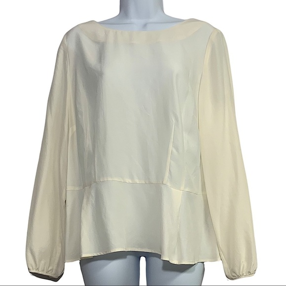 Boden Tops - Boden Elegant Silk-Blend Peplum Top 12R/L